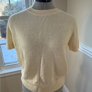 COS Ivory 100% linen sweater Top